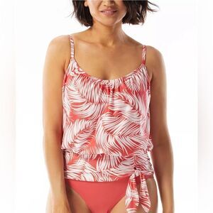 NWT COCO REEF Women's Contours Clarity Bandeau Printed Tankini Top